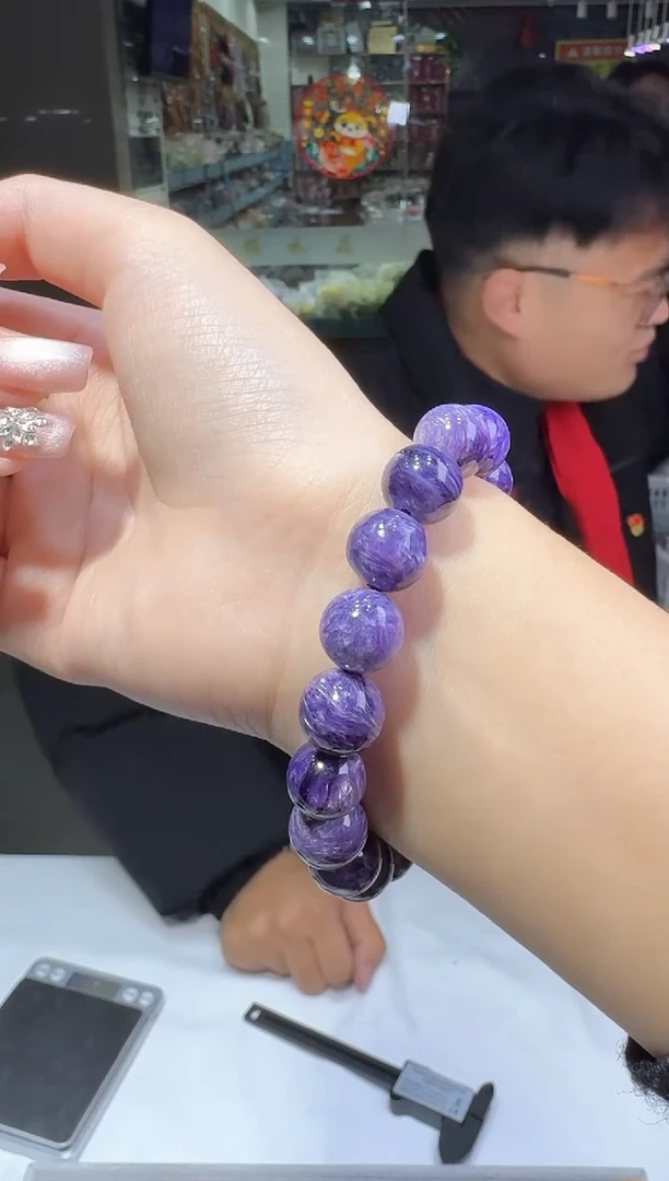 【闪购商品】查罗石（紫龙晶）手链未镶嵌多样性发一件 640