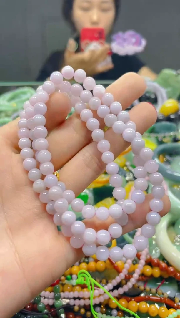 颈饰未镶嵌翡翠6MM/C/翡翠A货，一件也是批发价