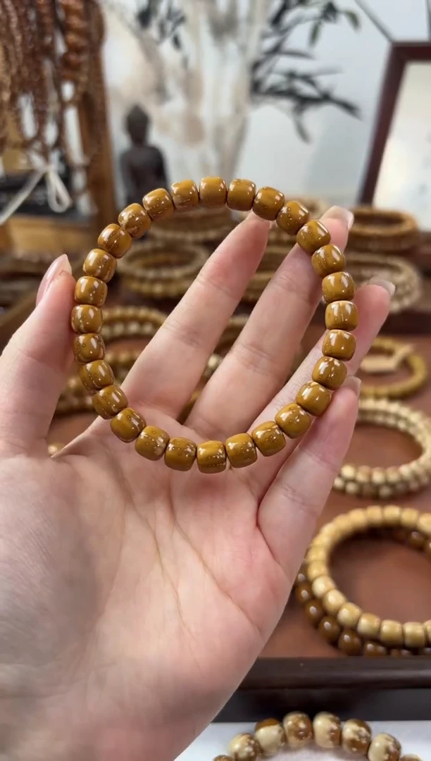 手串紫金鼠8*7实心紫金鼠黄金花皮老型福利