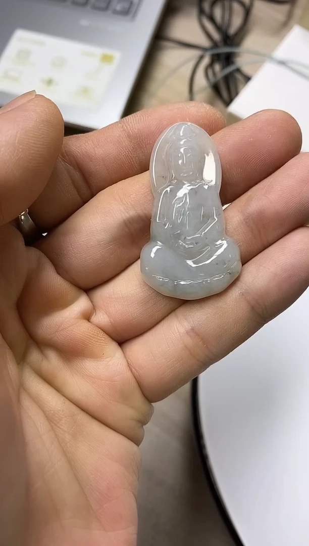 颈饰未镶嵌翡翠3天然缅甸翡翠A货观音