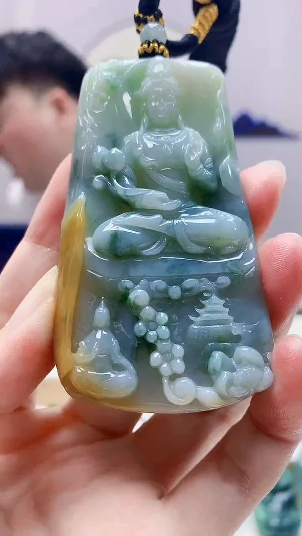 未镶嵌定制翡翠5060zm-毛货挂件人物27