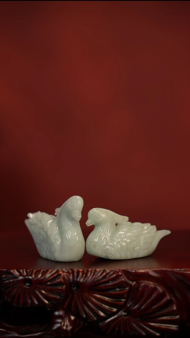 未镶嵌摆件翡翠鸳鸯