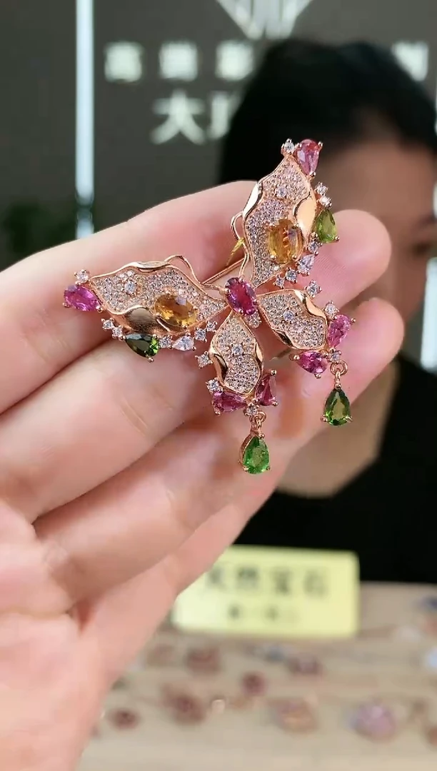 【闪购商品】碧玺颈饰银S925镶嵌颈饰