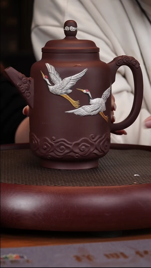 【闪购商品】紫砂茶壶1-115 YXM紫气东来紫泥950cc