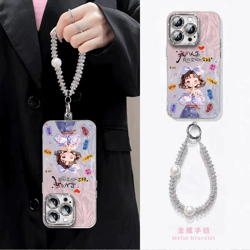 【精孔羽纱】快乐女孩适用苹果oppo华为荣耀vivo小米全包防摔手机壳