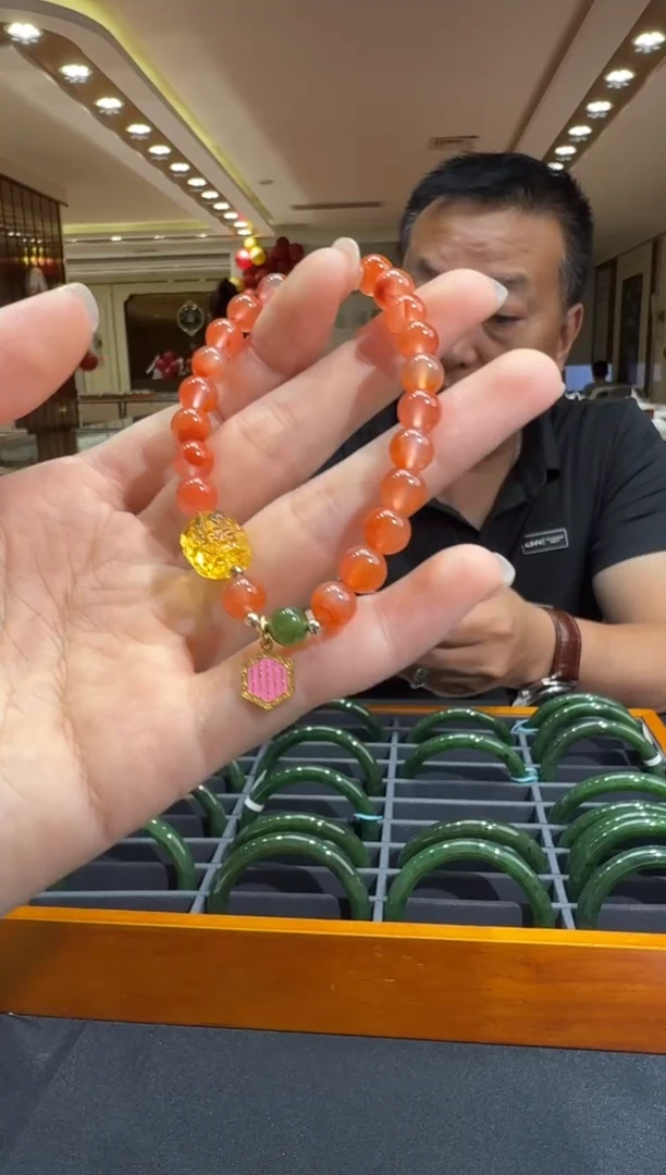 玛瑙/玉髓颈饰未镶嵌手串35