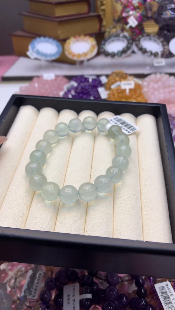 【闪购商品】水晶手串未镶嵌冰川绿拉丝萤石11+