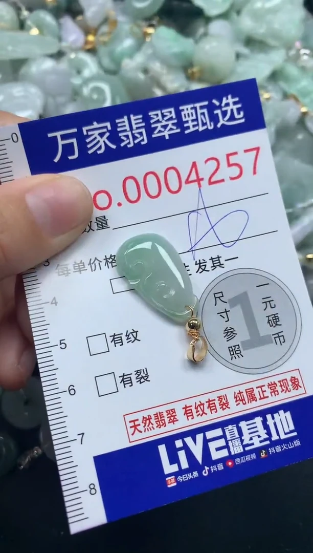 吊坠(不含链)未镶嵌翡翠4257