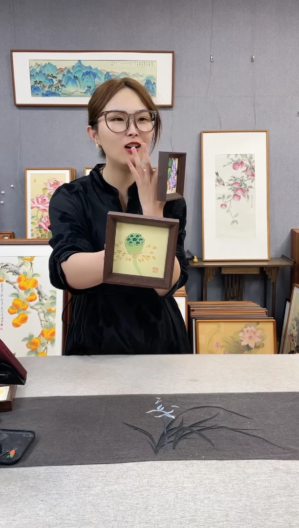 【闪购商品】国画5寸-小摆台作品-莲蓬