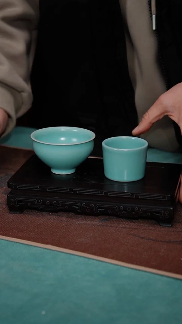 【闪购商品】77+76-2扳指杯+云端釉束口杯