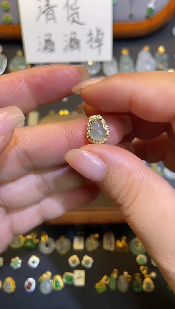 翡翠银S925镶嵌吊坠(不含链)1