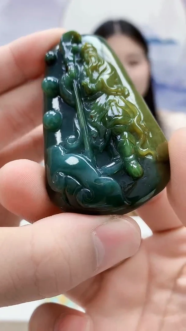 未镶嵌定制翡翠4812bb-毛货挂件25