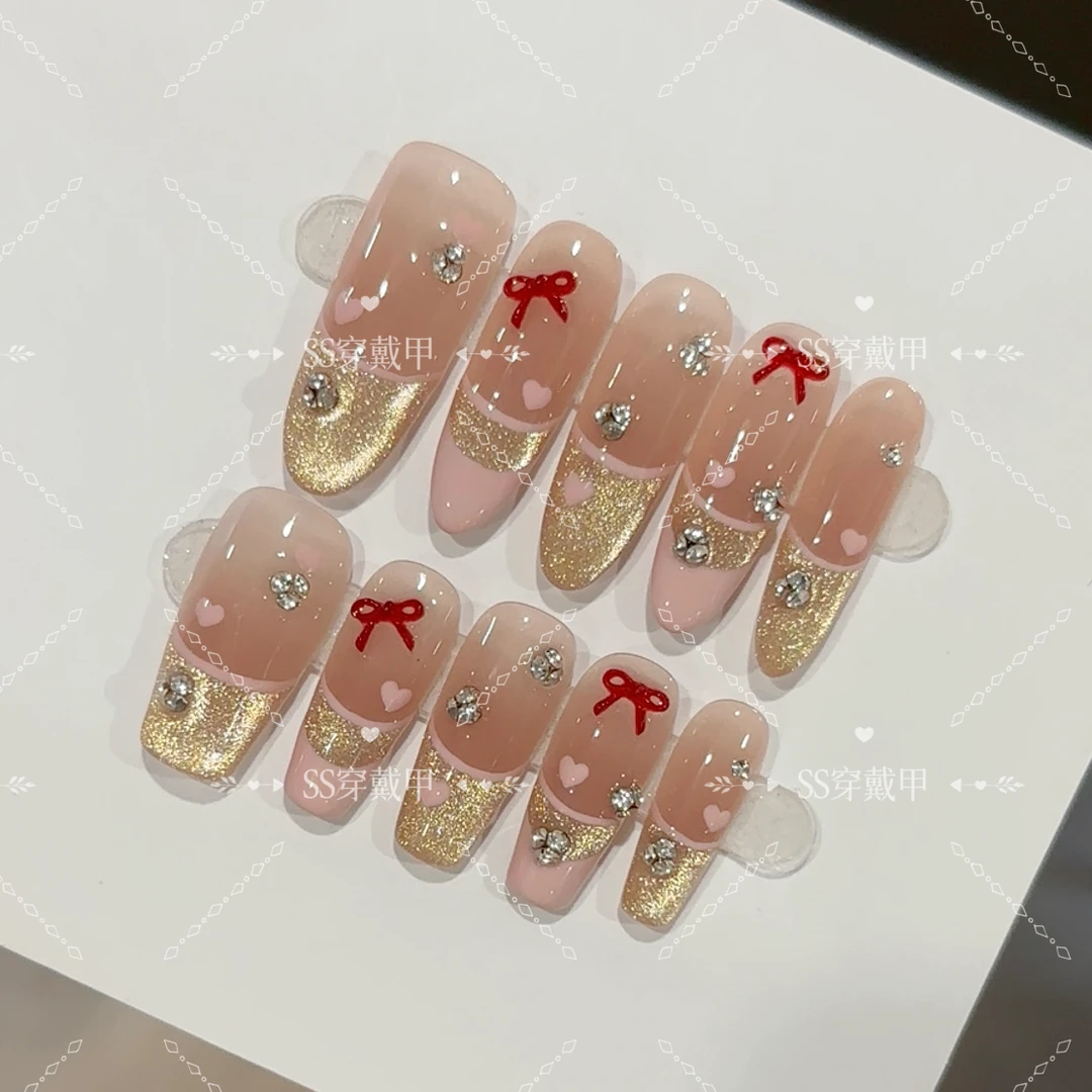 【Honey甜心】春季高级纯欲ins气质优雅手工穿戴甲返潮复古