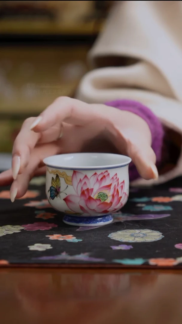 杯景德镇陶瓷杯碗柴烧多人