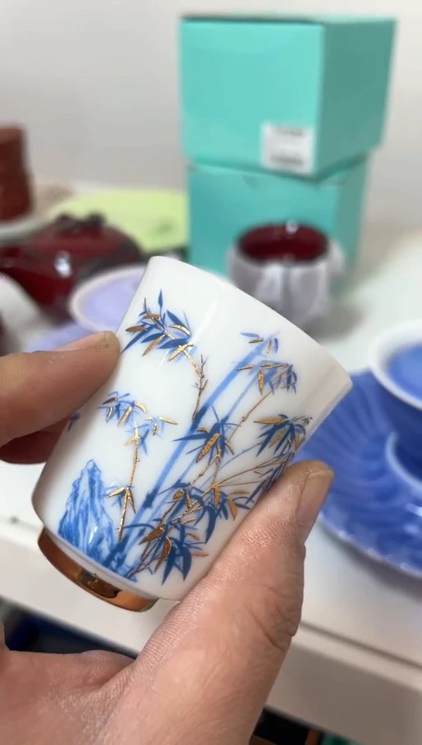 【闪购商品】竹子冰种盖碗茶具茶具