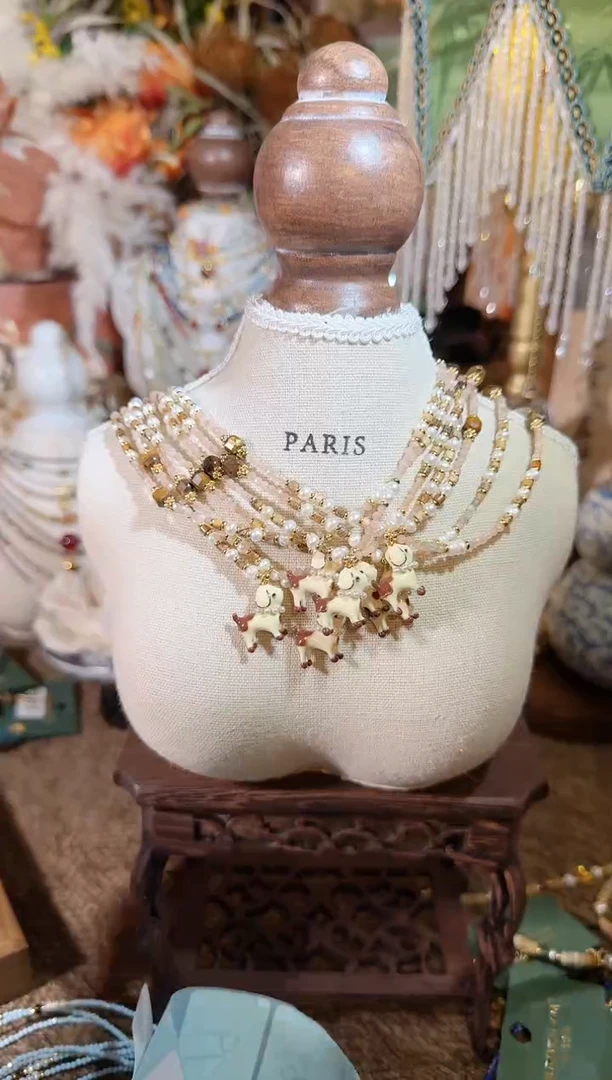 项链未镶嵌淡水珍珠咖啡小狗 009