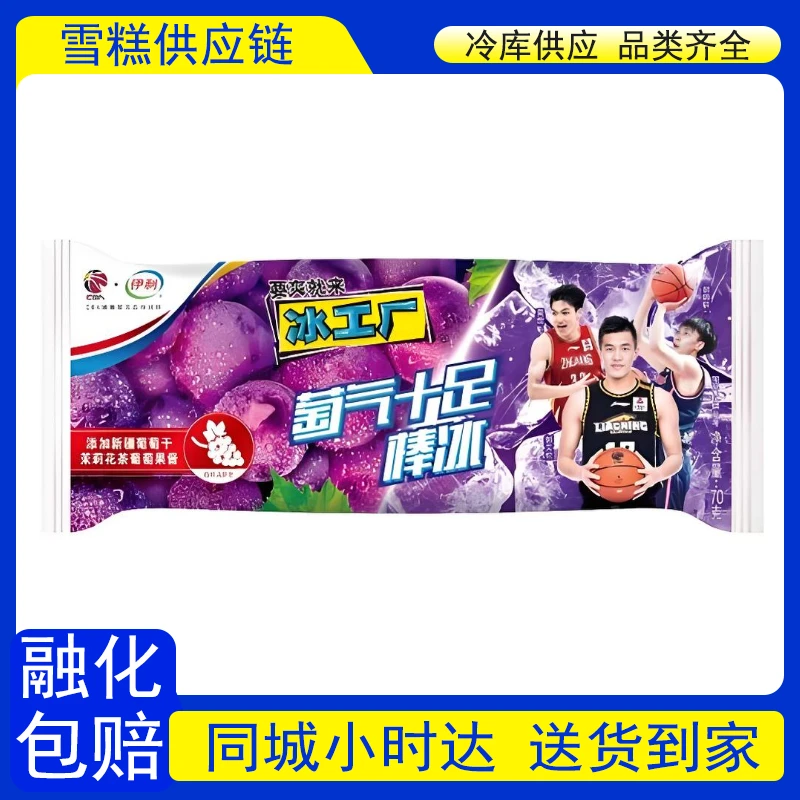 【到家3支】伊利冰工厂萄气十足冰棒70g*3