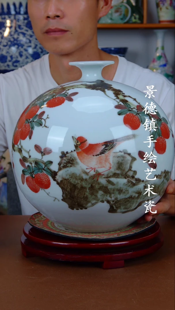 摆件景德镇手工手绘陶瓷摆件45