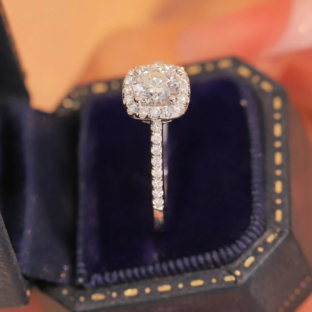 合金合成锆石戒指 【88601】克拉之恋方包公主好像戒指婚戒经典求婚