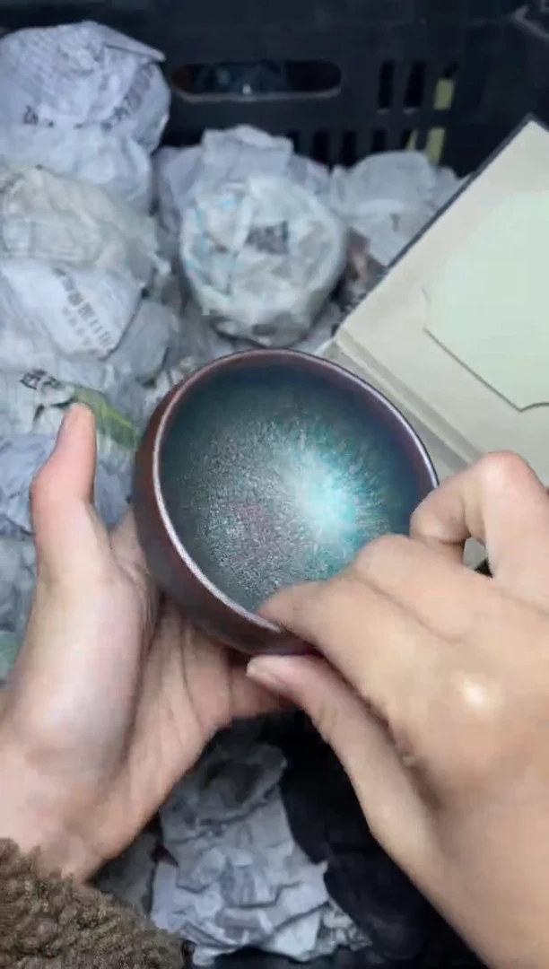 【闪购商品】茶盏糖果 青蓝 禅定 盏三疯建盏茶器