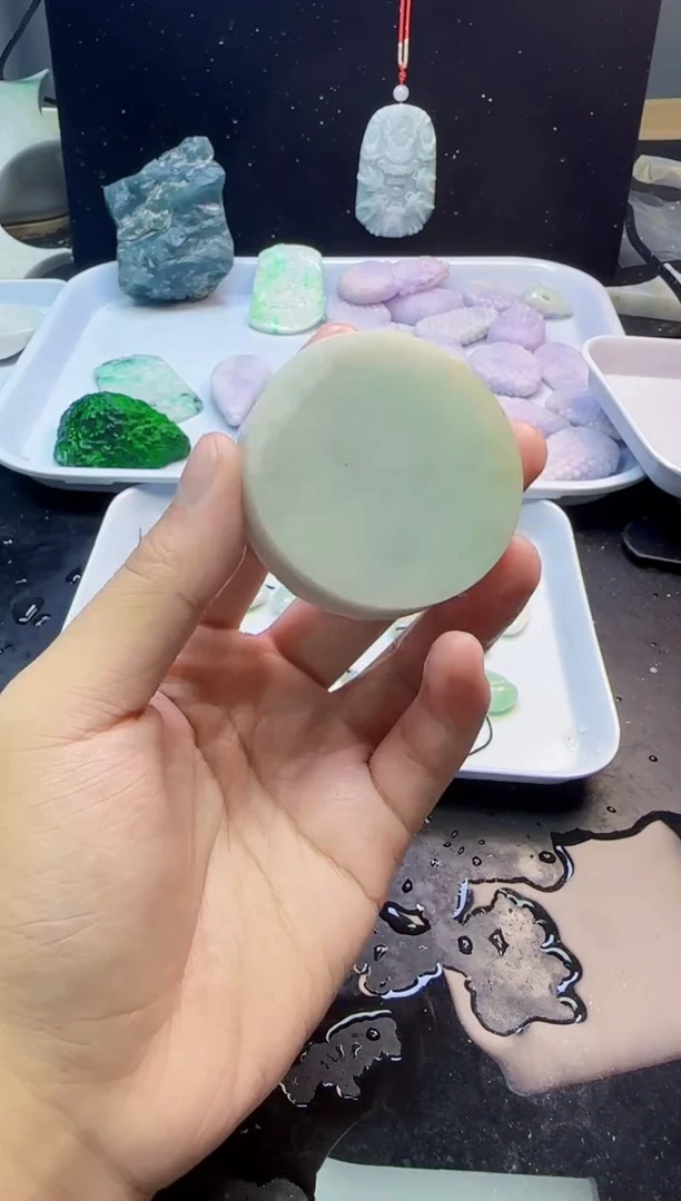 颈饰未镶嵌翡翠037天然A货翡翠