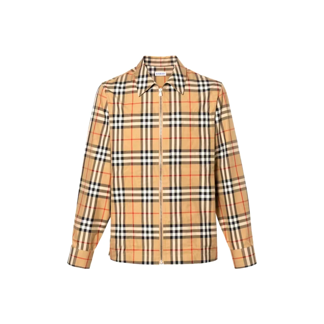 未使用 BURBERRY/博柏利 经典格纹休闲翻领夹克外套