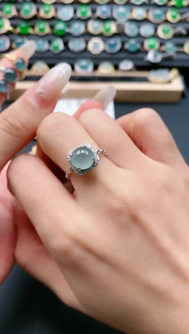 【闪购商品】翡翠戒指银S925镶嵌111111