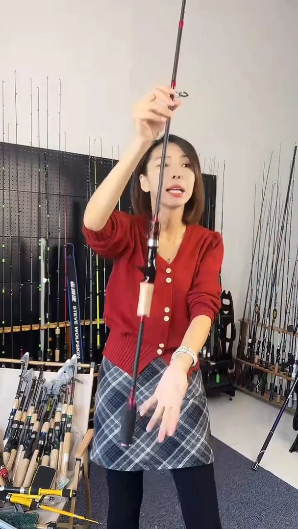 1.8m以下碳素红风霞1.68米枪柄（瑕疵尾货竿，没有售后，介意勿拍）