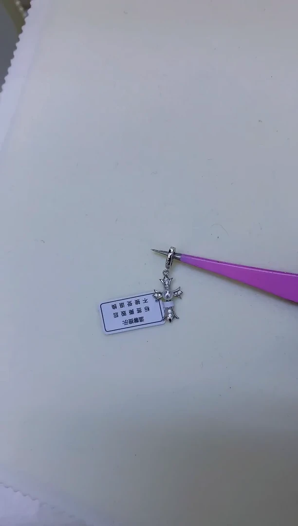 银S925镶嵌饰品海水珍珠设计款吊坠