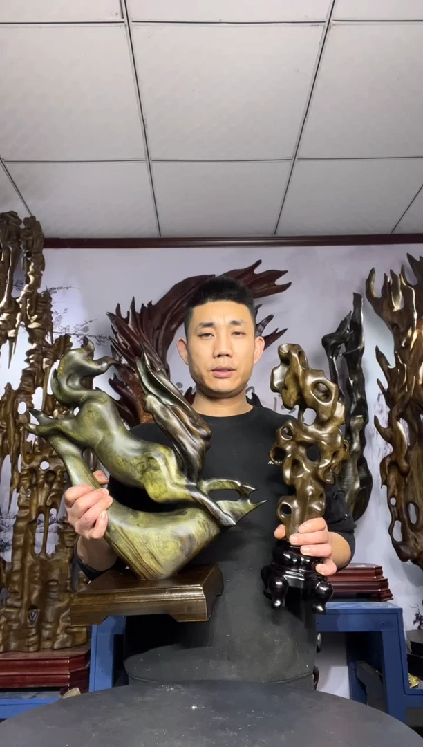 金丝楠木雕款刘***帆金丝楠木工艺品摆件