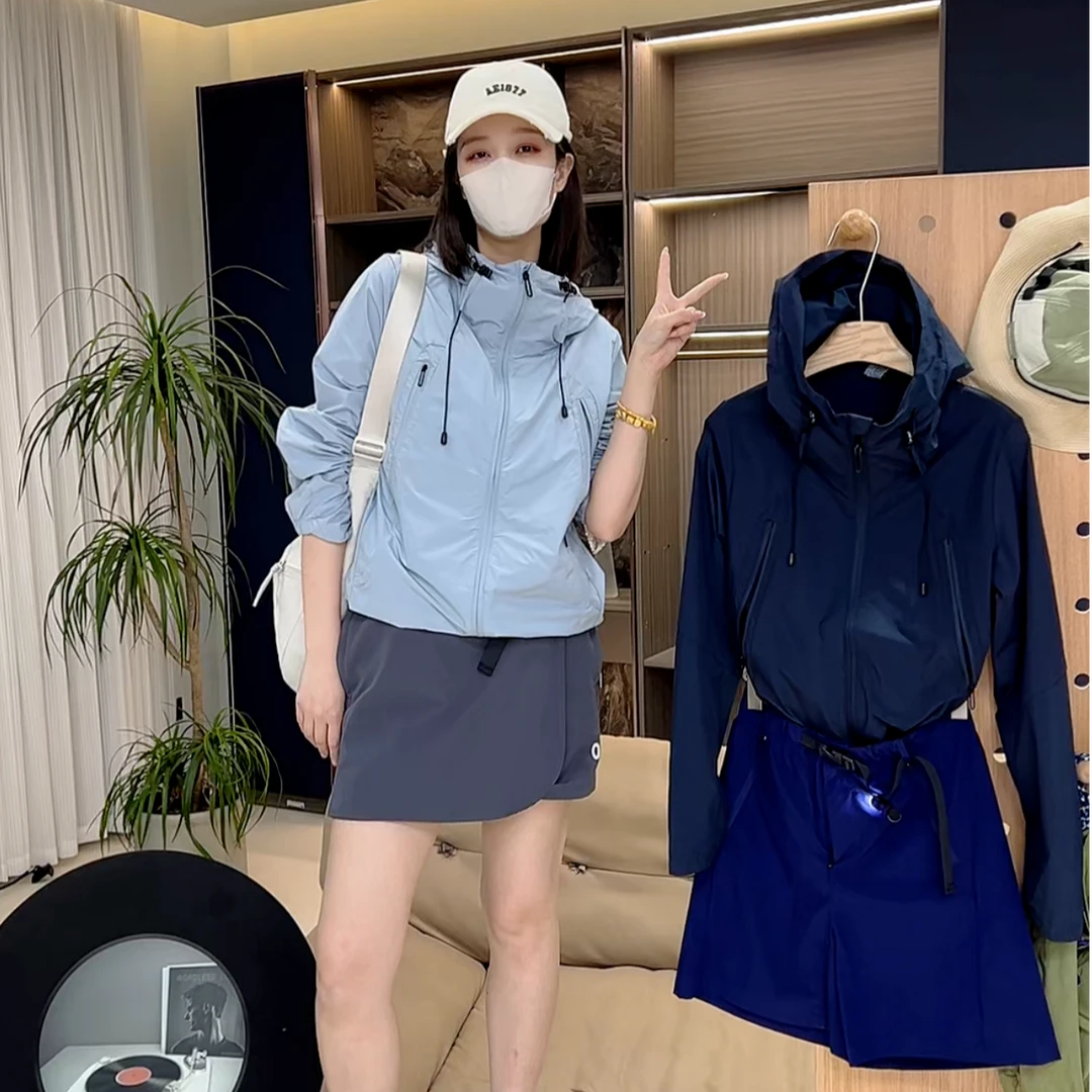 迪家！降温10度防晒衣!UPF50+上身冰凉背后男女户外轻薄连帽防晒衣