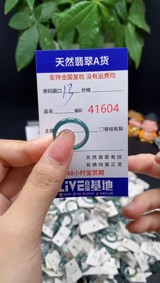 翡翠戒指未镶嵌天然翡翠戒圈1604