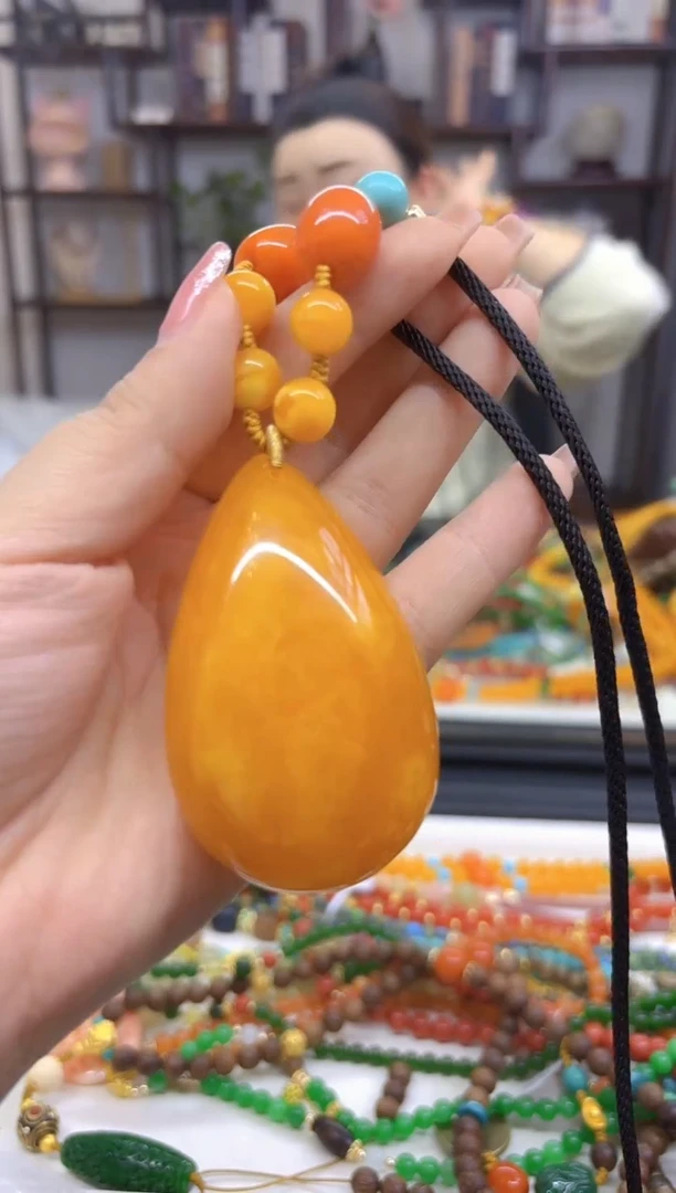 【闪购商品】蜜蜡毛衣链未镶嵌M350