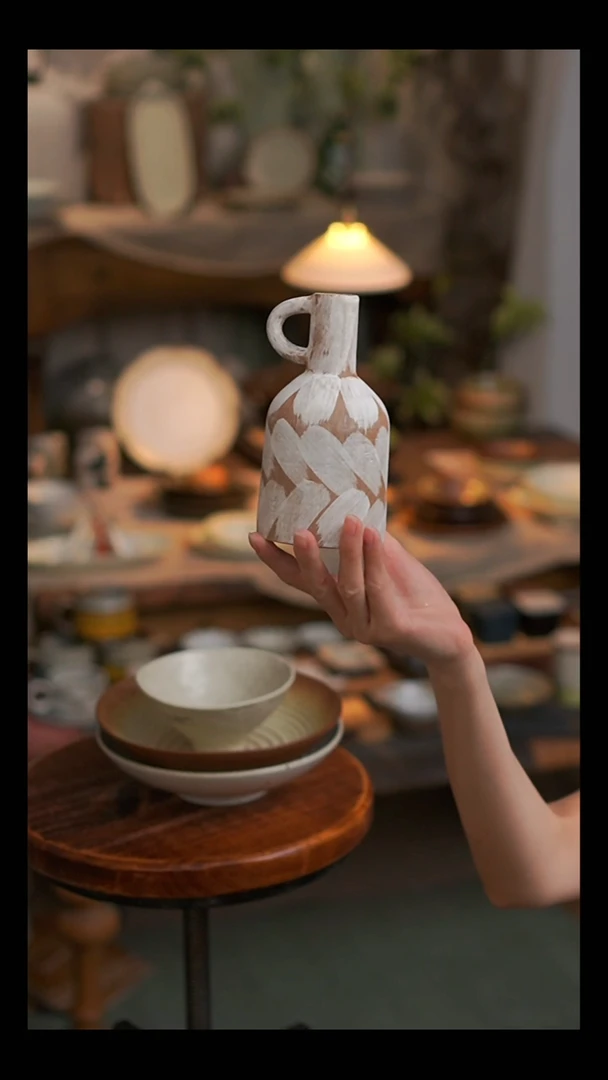 塑料听溪陶瓷工作室  花瓶1 个