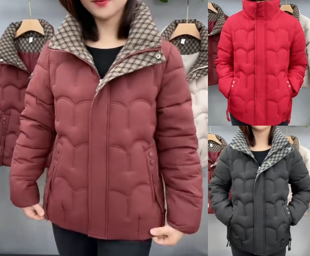 2025新款冬季立领时尚防寒气质棉服外套