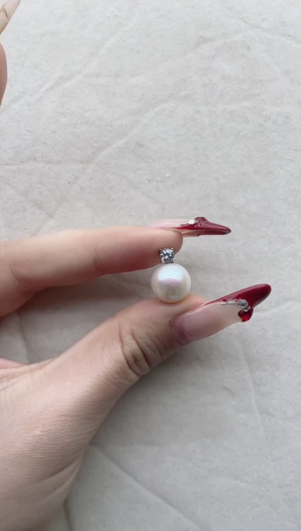 【闪购商品】淡水珍珠吊坠18K金镶嵌A24