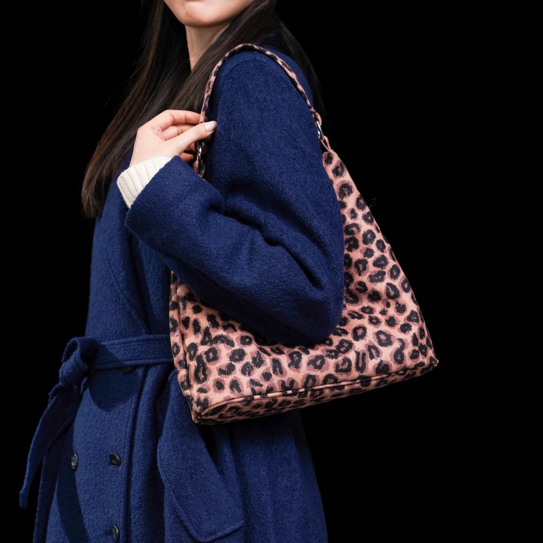 无则艺【两用U型女包】棕豹这家布包很艺术原创斜挎包个性