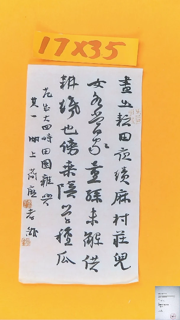 【闪购商品】书法江孝龙书法作品离兴17*35