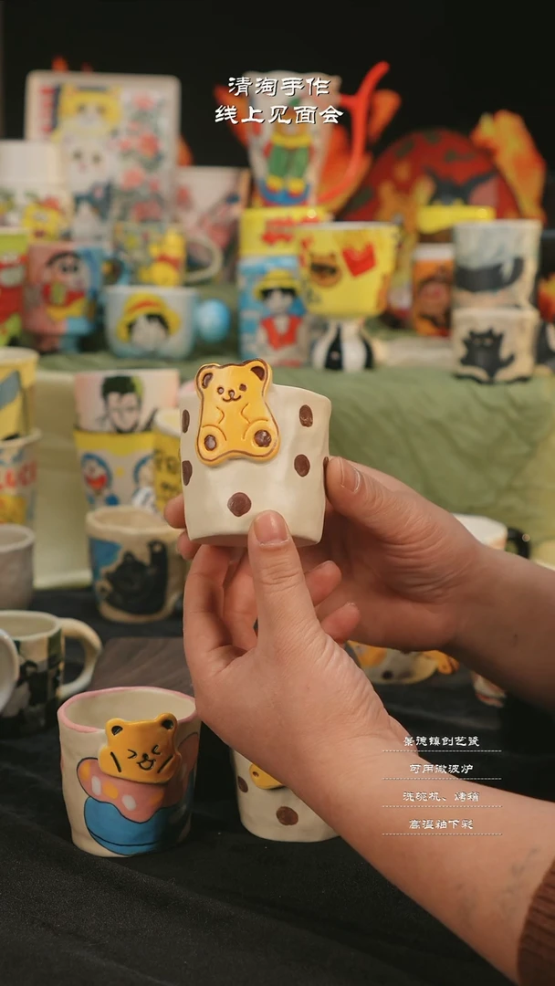 【闪购商品】摆件亲工手绘陶瓷-