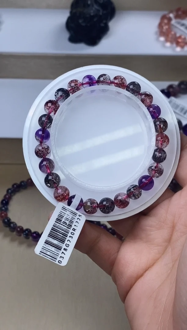 【闪购商品】水晶手链未镶嵌黑加仑超七单圈7m+