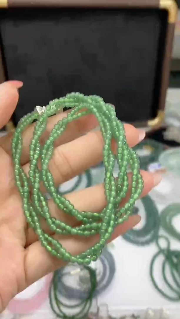 未镶嵌手链翡翠【天然翡翠珠链手串】
