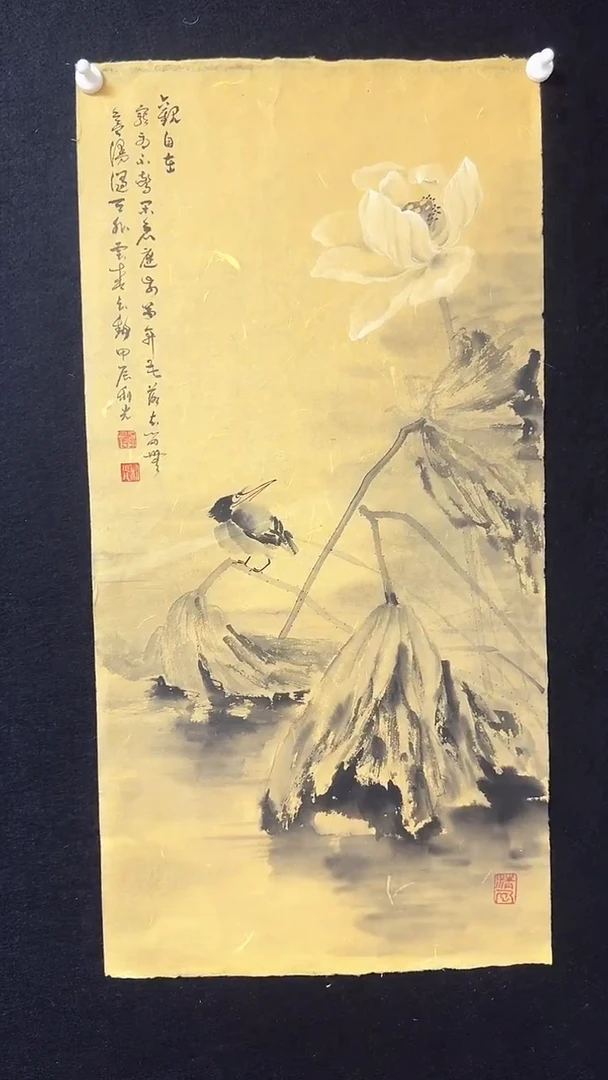 【闪购商品】国画佛黄水墨花鸟