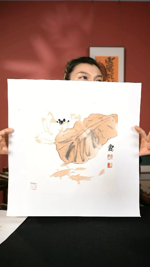 国画庞桂霞书画作品35*35