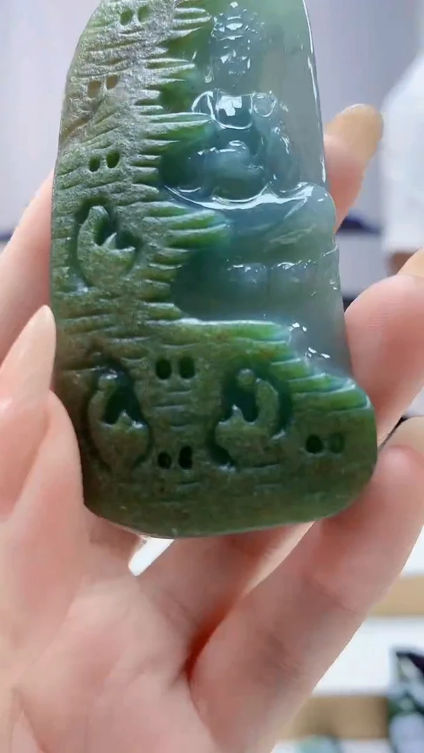 未镶嵌定制翡翠4917DD-毛货挂件9