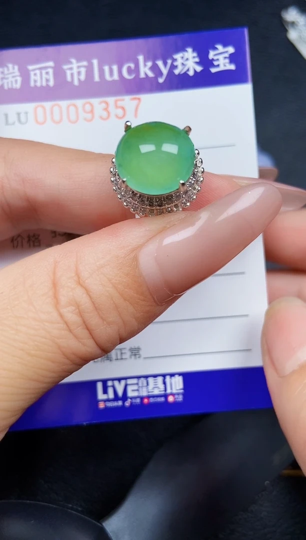 翡翠未镶嵌颈饰9357铜托