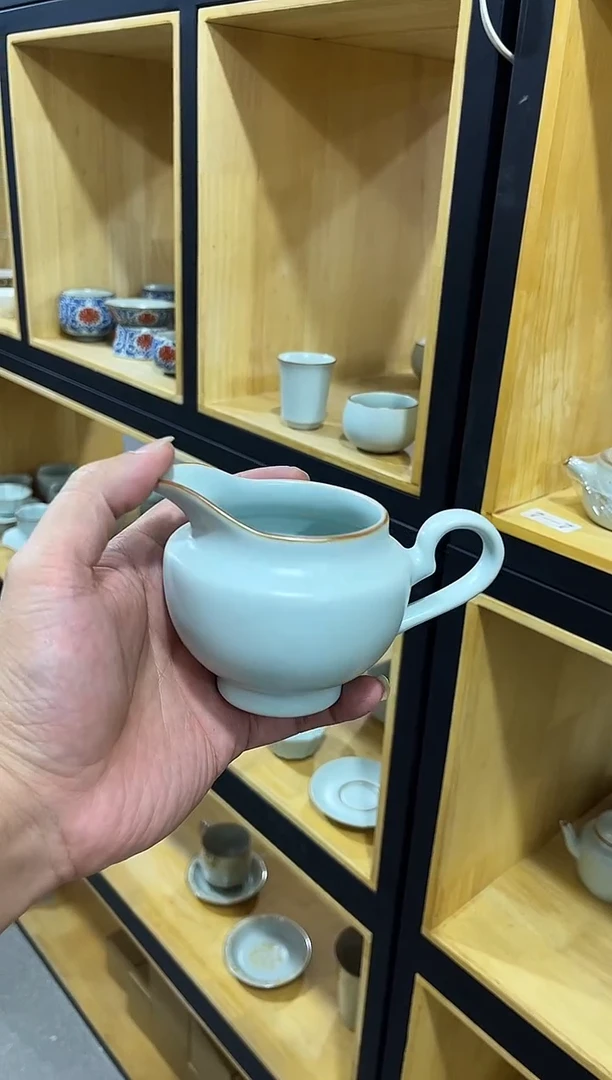 天青汝窑公道杯，直播间福利