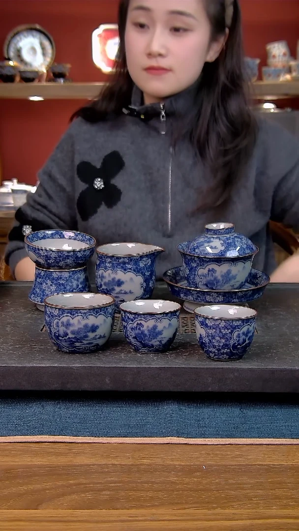 简装家用款6件套 老陶泥开片纹陶瓷茶具