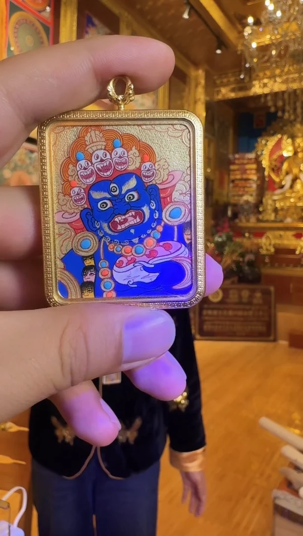 吊坠大黑老师---热贡纯手绘