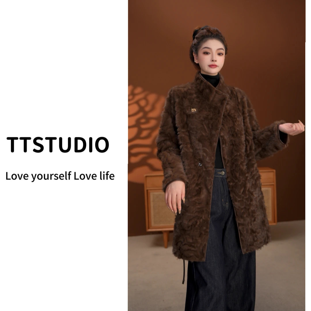 【爽儿】2025高奢复古双面双穿外套2025新款大气老钱风大衣