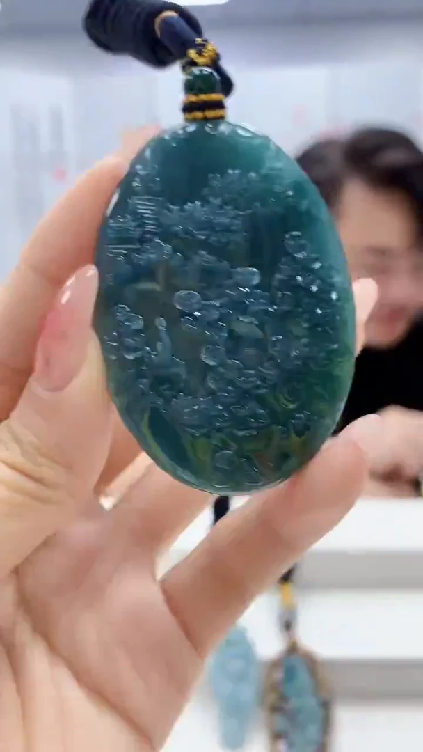 未镶嵌定制翡翠5060ty-毛货挂件50